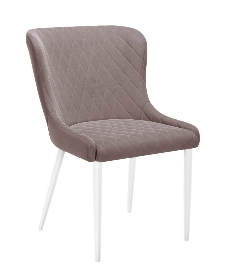 Стул DikLine 304 B5 LATTE, ножки белые