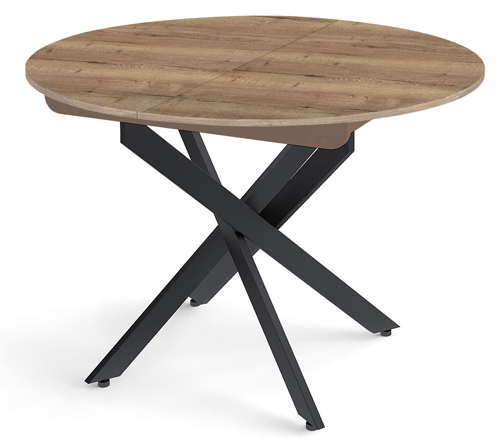 Стол Dikline RDB100X Дуб Галифакс (ЛДСП EGGER)/Опоры R90 черные