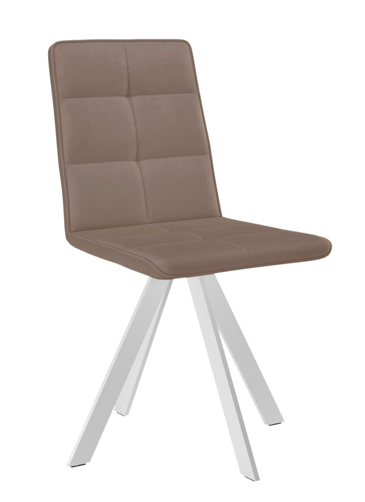 Стул DikLine 230 поворотный B5 LATTE, ножки белые