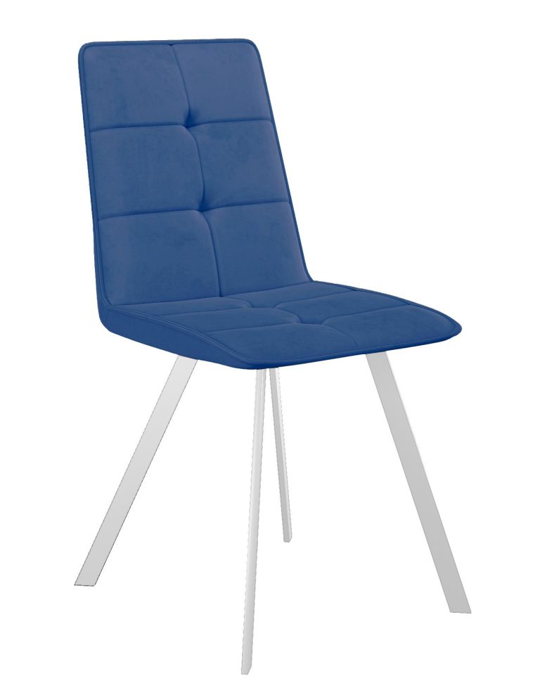 Стул DikLine 280 B8 BLUE, ножки белые