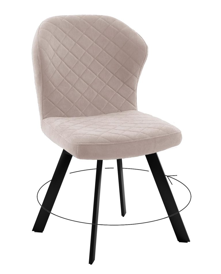 Стул DikLine 339 поворотный B03 BEIGE, ножки черные