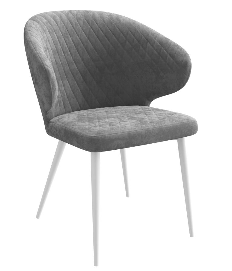 Стул DikLine 355PRO B22 GREY, ножки белые