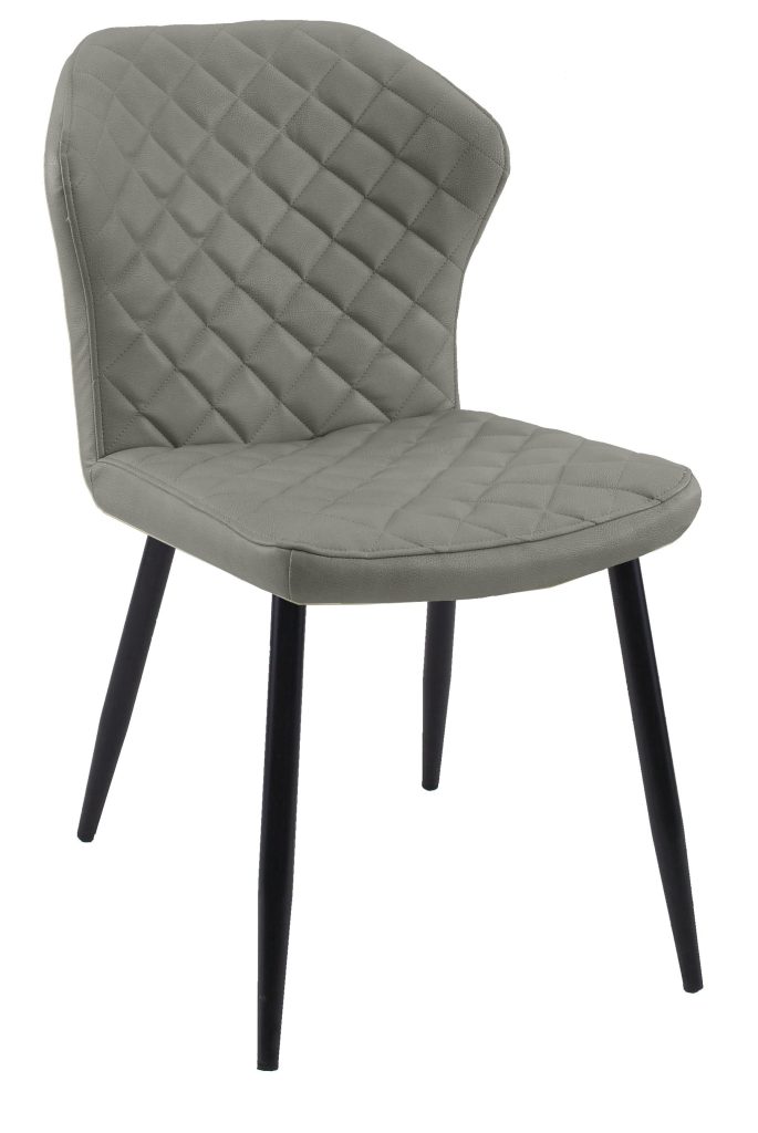Стул DikLine 239М кож/зам GREY, ножки черные