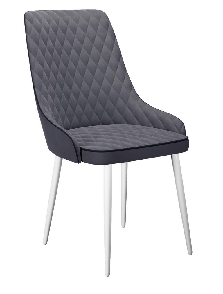 Стул DikLine 305 B28 ANTRACITE, ножки белые