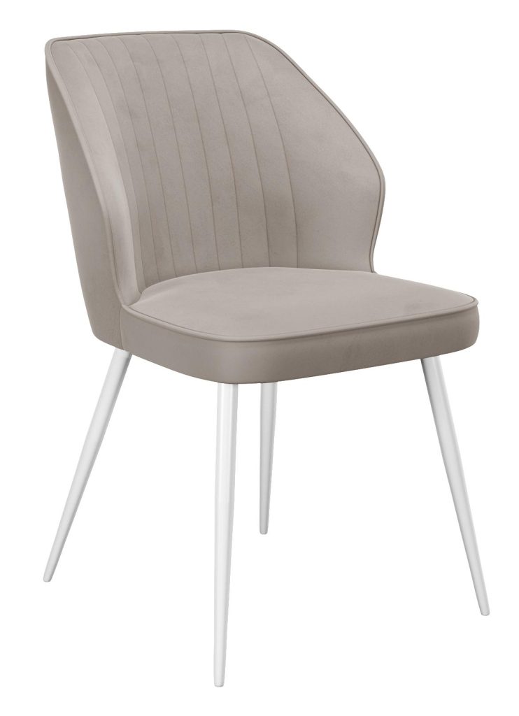 Стул DikLine 222 B03 BEIGE, ножки белые